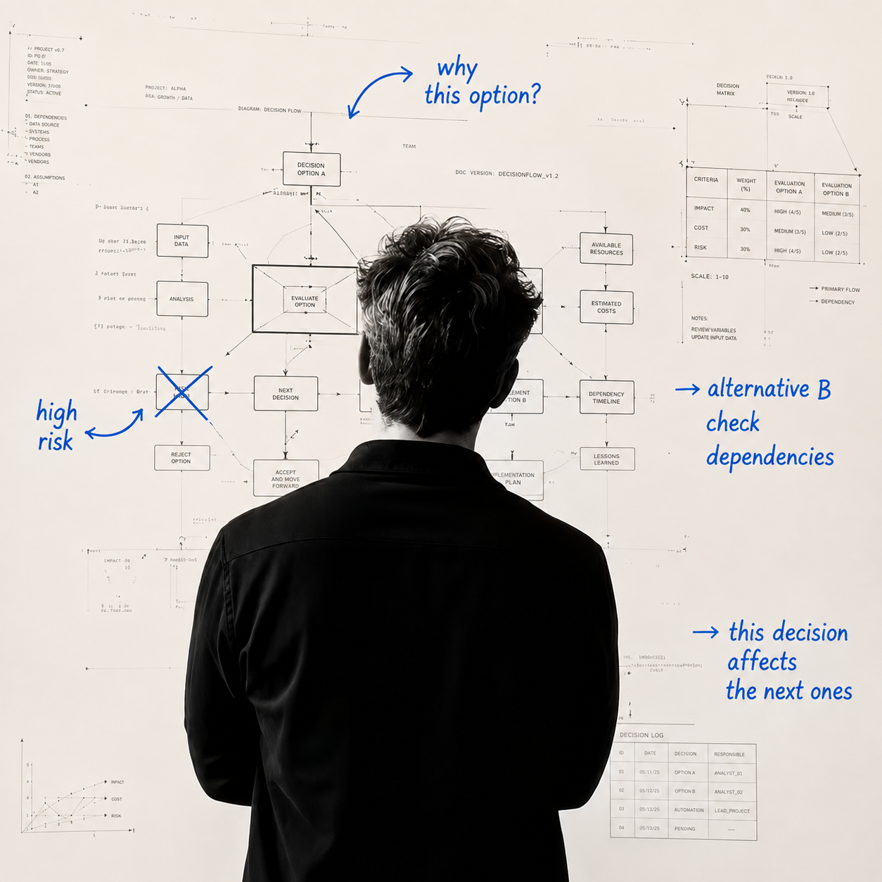 Editorial diagram for software technology decision-making